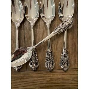 Godinger Baroque Silverplate Table Soup Spoons – Set of 8
